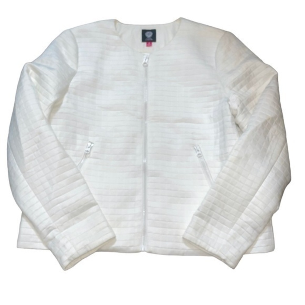 Vince Camuto Oceanography New Ivory Quilted Jacket Blazer